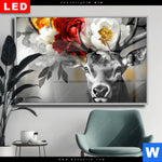 Wechselmotiv Dia Bluetenpracht Am Hirschgeweih Querformat Produktvorschau mit dem Bild Blütenpracht am Hirschgeweih im Format Querformat.