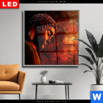 Wechselmotiv Dia Bronze Zen Buddha Quadrat Produktvorschau mit dem Bild Bronze Zen Buddha im Format Quadrat.