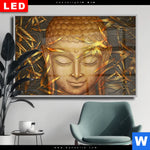 Wechselmotiv Dia Buddha Bambus In Gold Querformat Produktvorschau mit dem Bild Buddha & Bambus in Gold im Format Querformat.