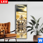 Wechselmotiv Dia Buddha Bei Sonnenaufgang Schmal Produktvorschau mit dem Bild Buddha bei Sonnenaufgang im Format Schmal.