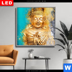 Wechselmotiv Dia Buddha Gold Tuerkis Quadrat Produktvorschau mit dem Bild Buddha Gold & Türkis im Format Quadrat.