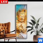 Wechselmotiv Dia Buddha Gold Tuerkis Schmal Produktvorschau mit dem Bild Buddha Gold & Türkis im Format Schmal.