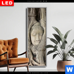 Wechselmotiv Dia Buddha In Baumwurzeln Schmal Produktvorschau mit dem Bild Buddha in Baumwurzeln im Format Schmal.