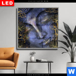 Wechselmotiv Dia Buddha In Gold Blau Quadrat Produktvorschau mit dem Bild Buddha in Gold & Blau im Format Quadrat.