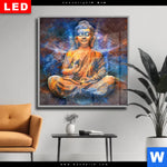 Wechselmotiv Dia Buddha In Meditation Quadrat Produktvorschau mit dem Bild Buddha in Meditation im Format Quadrat.