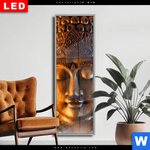 Wechselmotiv Dia Buddha Kopf Seerose Schmal Produktvorschau mit dem Bild Buddha Kopf & Seerose im Format Schmal.