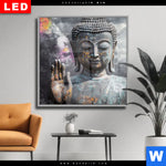Wechselmotiv Dia Buddha Kosmische Gelassenheit Quadrat Produktvorschau mit dem Bild Buddha - Kosmische Gelassenheit im Format Quadrat.