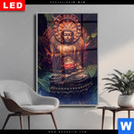 Wechselmotiv Dia Buddha Lotusbluete Hochformat Produktvorschau mit dem Bild Buddha & Lotusblüte im Format Hochformat.