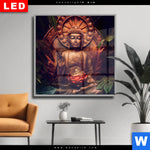 Wechselmotiv Dia Buddha Lotusbluete Quadrat Produktvorschau mit dem Bild Buddha & Lotusblüte im Format Quadrat.