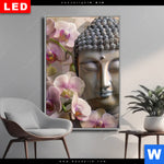 Wechselmotiv Dia Buddha Orchideen Hochformat Produktvorschau mit dem Bild Buddha & Orchideen im Format Hochformat.