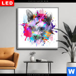Wechselmotiv Dia Bunte Sphynx Weiss Quadrat Produktvorschau mit dem Bild Bunte Sphynx Weiß im Format Quadrat.
