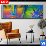 Wechselmotiv Dia Bunter Buddha No 2 Panorama Produktvorschau mit dem Bild Bunter Buddha No.2 im Format Panorama.