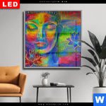 Wechselmotiv Dia Bunter Buddha No 2 Quadrat Produktvorschau mit dem Bild Bunter Buddha No.2 im Format Quadrat.