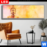 Wechselmotiv Dia Bunter Buddha No 3 Panorama Produktvorschau mit dem Bild Bunter Buddha No.3 im Format Panorama.