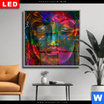 Wechselmotiv Dia Bunter Buddha Quadrat Produktvorschau mit dem Bild Bunter Buddha im Format Quadrat.