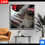 Wechselmotiv Dia E Gitarre Retro Look Quadrat Produktvorschau mit dem Bild E-Gitarre Retro Look im Format Quadrat.