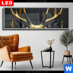 Wechselmotiv Dia Edler Hirsch In Fokus Panorama Produktvorschau mit dem Bild Edler Hirsch in Fokus im Format Panorama.