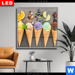 Wechselmotiv Dia Eisgenuss In Perfektion Quadrat Produktvorschau mit dem Bild Eisgenuss in Perfektion im Format Quadrat.