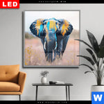 Wechselmotiv Dia Elefant Farben Der Wildnis Quadrat Produktvorschau mit dem Bild Elefant - Farben der Wildnis im Format Quadrat.
