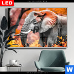 Wechselmotiv Dia Elefant Savannenzauber In Afrika Querformat Produktvorschau mit dem Bild Elefant - Savannenzauber in Afrika im Format Querformat.