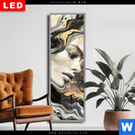 Wechselmotiv Dia Elegantes Gold Schwarzes Portraet Schmal Produktvorschau mit dem Bild Elegantes gold-schwarzes Porträt im Format Schmal.