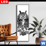 Wechselmotiv Dia Eule Auf Ast Schmal Produktvorschau mit dem Bild Eule auf Ast im Format Schmal.