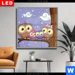 Wechselmotiv Dia Eulenfamilie Quadrat Produktvorschau mit dem Bild Eulenfamilie im Format Quadrat.