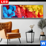 Wechselmotiv Dia Farbe Im Wasser Bunt Panorama Produktvorschau mit dem Bild Farbe im Wasser - bunt im Format Panorama.