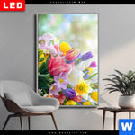 Wechselmotiv Dia Farbenfrohe Fruehlingsblueten Hochformat Produktvorschau mit dem Bild Farbenfrohe Frühlingsblüten im Format Hochformat.