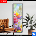 Wechselmotiv Dia Farbenfrohe Fruehlingsblueten Schmal Produktvorschau mit dem Bild Farbenfrohe Frühlingsblüten im Format Schmal.