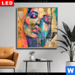 Wechselmotiv Dia Farbexplosion Portraet Florence Quadrat Produktvorschau mit dem Bild Farbexplosion - Porträt Florence im Format Quadrat.