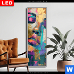 Wechselmotiv Dia Farbexplosion Portraet Florence Schmal Produktvorschau mit dem Bild Farbexplosion - Porträt Florence im Format Schmal.