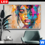 Wechselmotiv Dia Farbexplosion Portraet Lola Querformat Produktvorschau mit dem Bild Farbexplosion - Porträt Lola im Format Querformat.