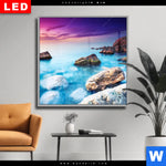 Wechselmotiv Dia Felsen Im Meer Quadrat Produktvorschau mit dem Bild Felsen im Meer im Format Quadrat.