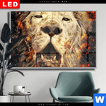 Wechselmotiv Dia Feuer Loewe Querformat Produktvorschau mit dem Bild Feuer Löwe im Format Querformat.