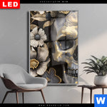 Wechselmotiv Dia Floraler Totenschaedel Hochformat Produktvorschau mit dem Bild Floraler Totenschädel im Format Hochformat.