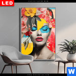 Wechselmotiv Dia Florales Frauenportraet Fiona Hochformat Produktvorschau mit dem Bild Florales Frauenporträt - Fiona im Format Hochformat.