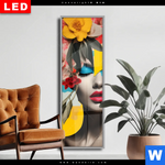 Wechselmotiv Dia Florales Frauenportraet Fiona Schmal Produktvorschau mit dem Bild Florales Frauenporträt - Fiona im Format Schmal.