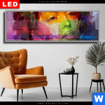 Wechselmotiv Dia Florales Frauenportraet Rosalie Panorama Produktvorschau mit dem Bild Florales Frauenporträt - Rosalie im Format Panorama.