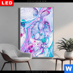 Wechselmotiv Dia Fluid Art Bubbless Aquamarin Hochformat Produktvorschau mit dem Bild Fluid Art - Bubbless Aquamarin im Format Hochformat.