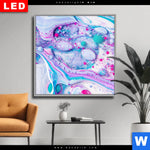 Wechselmotiv Dia Fluid Art Bubbless Aquamarin Quadrat Produktvorschau mit dem Bild Fluid Art - Bubbless Aquamarin im Format Quadrat.