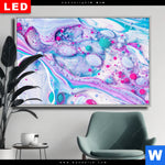 Wechselmotiv Dia Fluid Art Bubbless Aquamarin Querformat Produktvorschau mit dem Bild Fluid Art - Bubbless Aquamarin im Format Querformat.