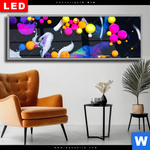 Wechselmotiv Dia Fluid Art Bubbless Neon Panorama Produktvorschau mit dem Bild Fluid Art - Bubbless Neon im Format Panorama.