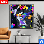 Wechselmotiv Dia Fluid Art Bubbless Neon Quadrat Produktvorschau mit dem Bild Fluid Art - Bubbless Neon im Format Quadrat.