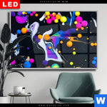 Wechselmotiv Dia Fluid Art Bubbless Neon Querformat Produktvorschau mit dem Bild Fluid Art - Bubbless Neon im Format Querformat.