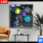 Wechselmotiv Dia Fluid Art Bubbless No 1 Quadrat Produktvorschau mit dem Bild Fluid Art - Bubbless No.1 im Format Quadrat.