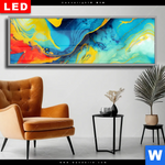 Wechselmotiv Dia Fluid Art Floral No 2 Panorama Produktvorschau mit dem Bild Fluid Art Floral No.2 im Format Panorama.