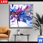 Wechselmotiv Dia Fluid Art Floral Quadrat Produktvorschau mit dem Bild Fluid Art Floral im Format Quadrat.