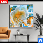 Wechselmotiv Dia Fluid Art Lagune Quadrat Produktvorschau mit dem Bild Fluid Art Lagune im Format Quadrat.