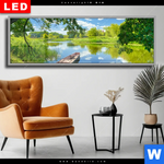 Wechselmotiv Dia Flusslandschaft Panorama Produktvorschau mit dem Bild Flusslandschaft im Format Panorama.